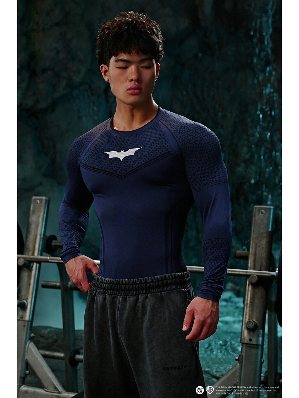 Young LA x 8004-Batman Compression Long sleeves Navy (M)